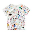 thumbnail image 2 of KYAIGUO T-Shirts d'Été pour Garçons Tout-Petits T-Shirts à Manches Courtes Col Rond en Coton Pur pour 1-10 Ans, 2 of 8