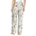 thumbnail image 3 of Daiia Wildflower Watercolor Women's Sleep Pant with Pockets and Drawstring,Pajama Pants-Large, 3 of 9