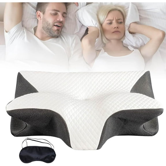 Restora Pillow, 2026 Restora Cervical Neck Traction Pillows, Ergonomic Memory Foam Pillows for Neck and Shoulder Pain Relief, Armrest Support for Side, Back & Stomach Sleepers(Black)