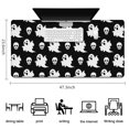 thumbnail image 5 of Long Mouse Pads for Desk,Halloween Ghost and Skull Pattern Desk Mats on Top Of Desks, Desk Mouse Pad Extra Large with 3mm Non-Slip Base and Stitched Edge for Gaming,Office,Work,Home 47.3x23.6in, 5 of 5