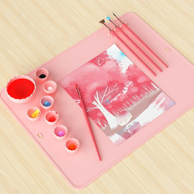 Silicone Painting Mat For Artist, 16.92×13 Silicone Art Paint Mat Silicone  Craft Mat For Creator, Resin Casting And More