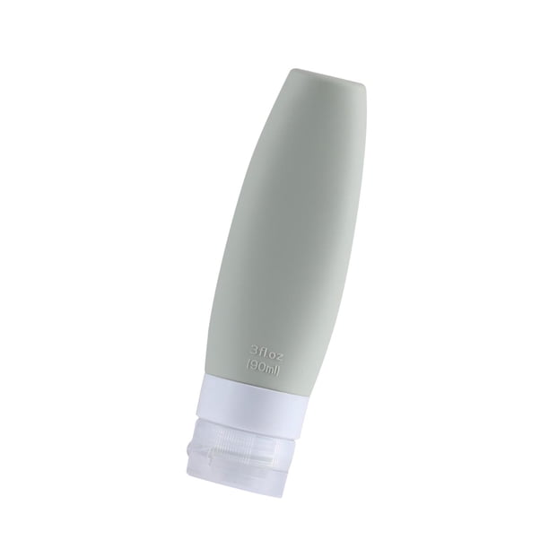 Botellas de viaje de silicona para artículos de tocador Botellas de viaje portátiles y apretables Verde 90ml