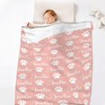 thumbnail image 6 of Paw Print Name Custom Blanket Gifts Ultra Soft Cozy Throw Flannel Blanket, Lightweight Fuzzy Fleece Blanket Warm Plush Throw Blankets for Couch, Sofa, Bed 60"x80" for Adult, 6 of 6
