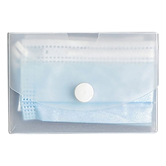 Plastic Envelope Storage Case, Oimcto 3.7" x 2.6" x 0.4", Transparent Small Parts Organizer for Dies, Cards, Notes, Stationery, Dustproof & Stainproof, Horizontal Opening, 1 Pc
