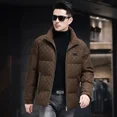 thumbnail image 3 of Chaqueta de plumón ultraligera con cuello alto, ropa de diseñador para hombre, chaqueta de lujo con relleno de pato para hombre, abrigo cálido de invierno para hombre, 3 of 5