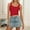Red, variant on Women's Casual Camisole Tank Top Pure Color Basic Stretch Comfortable Soft Breathable Everyday Wear Layering Versatile Long Lace Vest for Women Womens Crop Top Lot Satin Top with Lace Mini Camisole