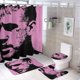 thumbnail image 1 of Lil Peep-theme 4-Piece Shower Curtain Set with Rugs, Waterproof Bathroom Decor Set Includes Bath Mat, U-Shaped Rug, Toilet Lid Cover and Curtain with Hooks, 1 of 6