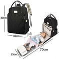 thumbnail image 2 of Baby Diaper Backpack with Bed (black), Multifunctional Waterproof Diaper Bag, Baby Bag for Mom and Dad, 2 of 5