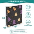 thumbnail image 3 of FORMRS 3 Ring Binder with Pockets 1.5" D-Rings Clip Board 200 Sheets Capacity, Black Halloween Ghosts, 3 of 8