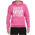 thumbnail image 2 of Wild Bobby, Best Papa Ever, Father's Day, Unisex Graphic Hoodie Sweatshirt, Neon Pink, Medium, 2 of 4