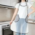 thumbnail image 6 of Chef Apron Cooking Apron Gardening Apron with Hand Wipe Pockets for Daily Life Translucent Durable Water Serving Apron Works Apron White, 6 of 9