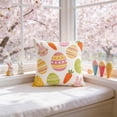 thumbnail image 6 of DefiDgd 18x18inch Happy Easter Egg Carrot Painted Decorative Throw Pillow Covers,Spring Farmhouse Porch Sofa Bed Outdoor Home Decor(Double Side), 6 of 7