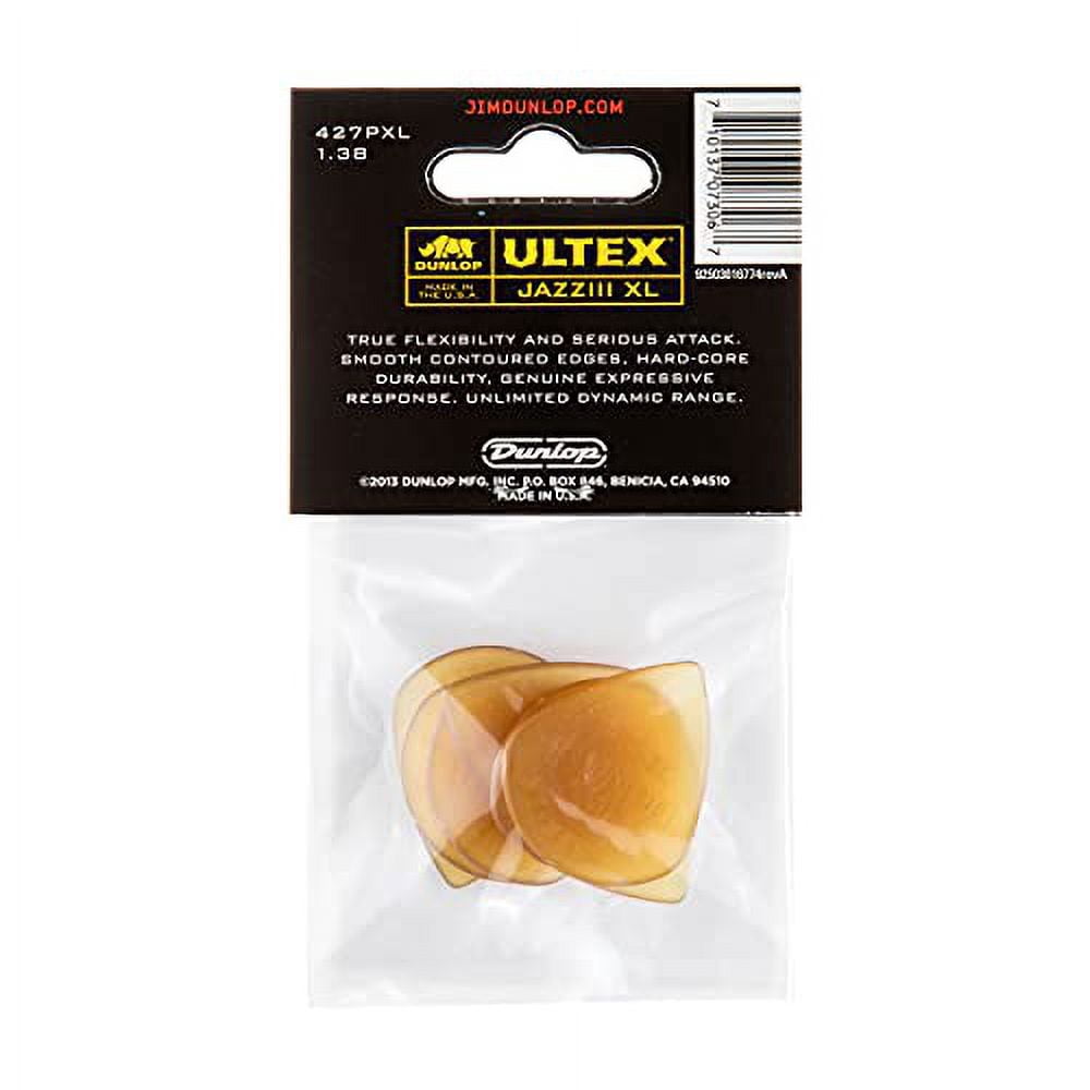 Dunlop 427PXL-U Ultex Jazz III 6 Guitar Picks Players Pack, Extra Large - Pack of 24
