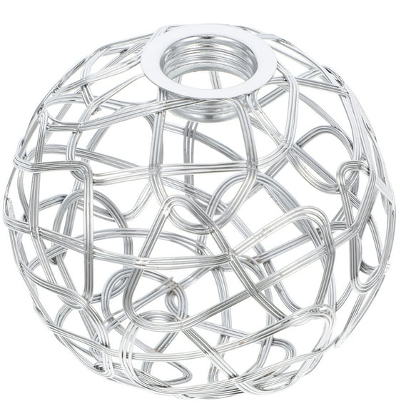 Light Bulb Covers for Bare Metal Lampshade Round Home Silver