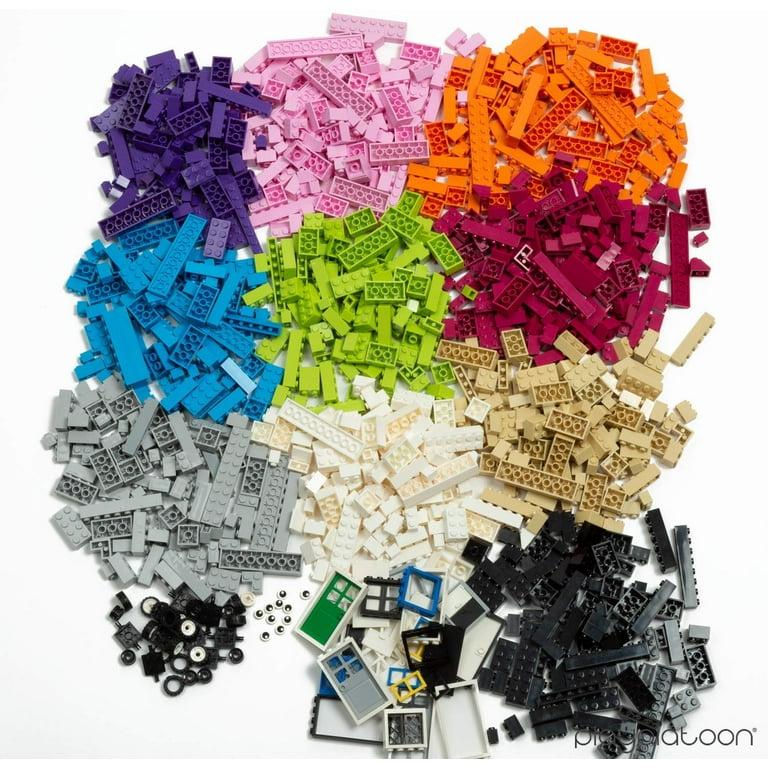 Play Platoon Bricks Wheels Tires Axles Windows PP B1120P Building Set 1100 Pieces