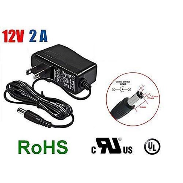 iMBAPrice CCTV Power Adapter DC 12V 2A, 5.5mm 2.1mm (UL Approved