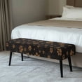 thumbnail image 2 of Psesaysky Paw Prints Design Polyester Spandex Fabric Bench Seat Cover with Pet Fur Resistant, Anti-Pet Hair Stretch Dining Bench Covers for Home, 2 of 9