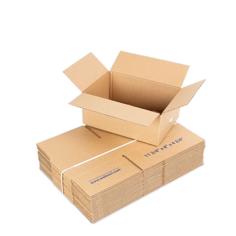 Medium Recycled Shipping Boxes 11.75L x 8W x 4.75H, Kraft, 18 Count
