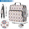 thumbnail image 2 of FORMRS Zipper Binder with Shoulder Strap 2-inch Ring 500 Sheet Capacity File Bag, Blue Abstract Pattern, 2 of 5