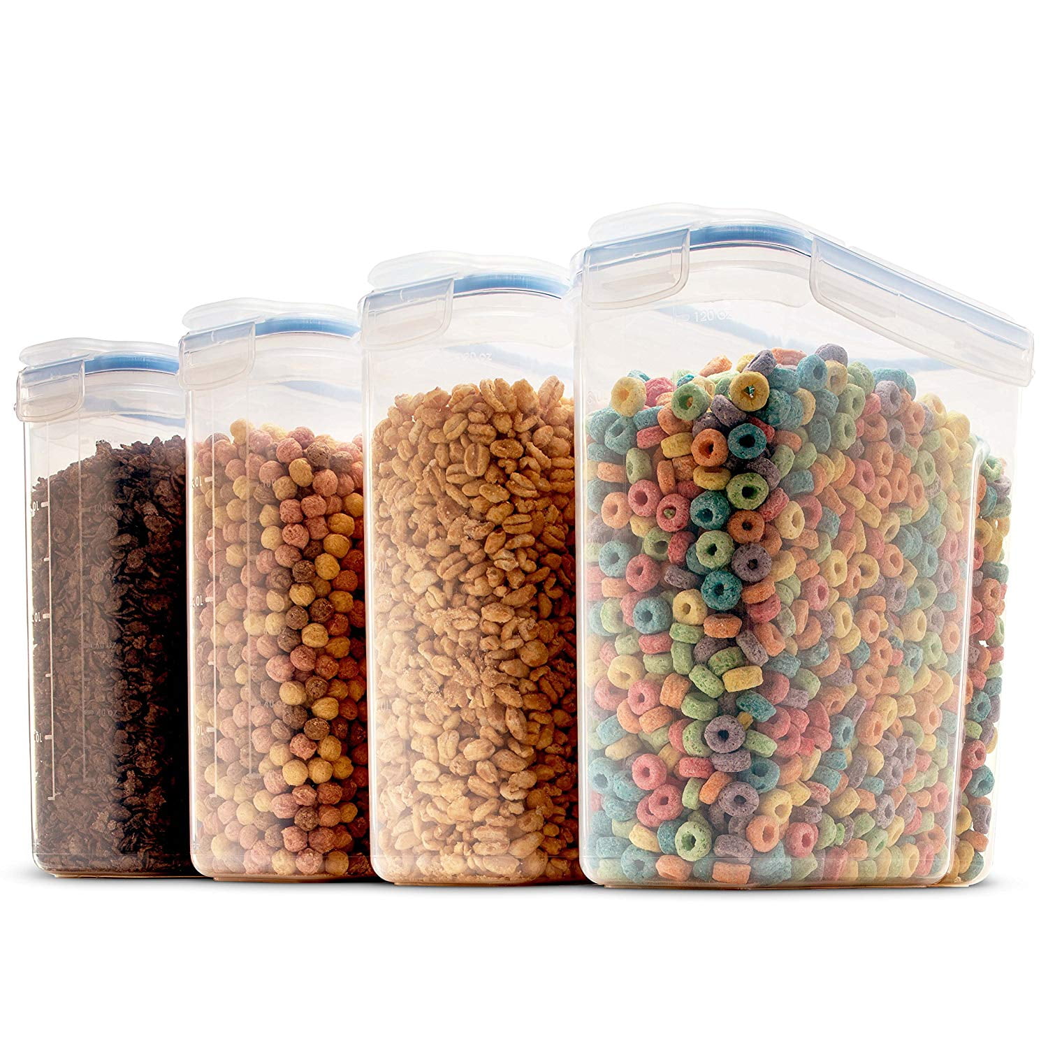 SESENO 4 Large BPA-Free Plastic Storage Containers (4l, 16.9