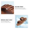 thumbnail image 2 of Dream Pairs Women's Summer Slide Sandals Slip on Open Toe Cute Two Straps Flat Sandals SDSS2211W TAN Size 6.5, 2 of 6