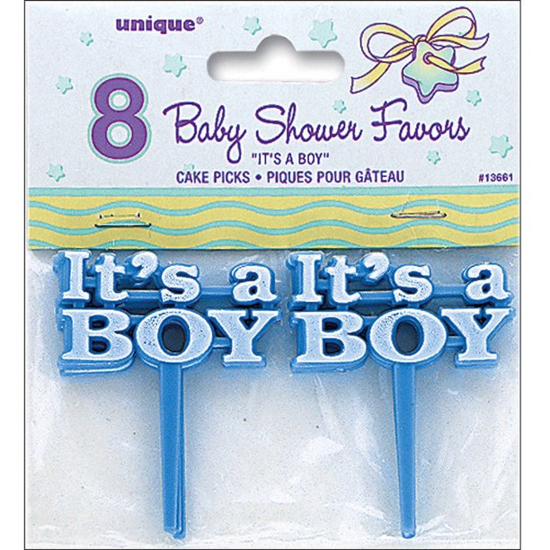 It's A Boy Baby Shower Toppers, 2.5 in, Blue, 8ct - Walmart.com
