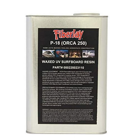 Polyester Surfboard Finishing Resin w/Catalyst (4 Gallons)