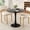 Black, variant on Farini 31.5" Round Dining Table, Wood Top with Metal Pedestal Base, Seats 2-4 People, White