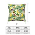thumbnail image 2 of Throw Pillow Covers, Cute Avocado Banana Leaves Soft Square Pillow Cases with Invisible Zipper for Couch Bed Sofa, Farmhouse Fall Home Decor 12"x12", 2 of 7