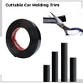thumbnail image 3 of Moldura para moldura automotriz, ajuste universal, moldura lateral para carrocería, color negro mate, 1.2 pulgadas de ancho, moldura lateral para carrocería de automóvil, color negro brillante, tira d, 3 of 7