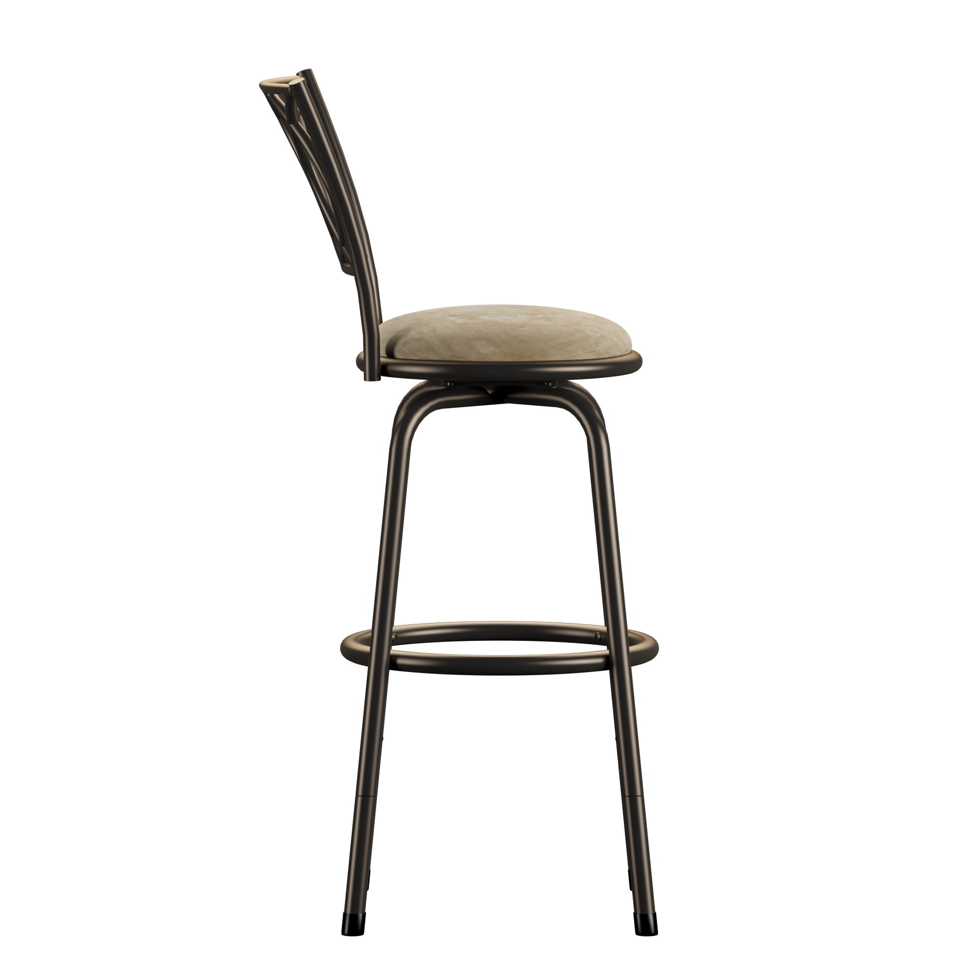 Weston Home Aidan Scroll Back Adjustable Height & Swivel Bar Stools, Set of 3