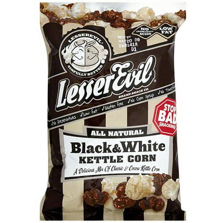 LesserEvil Black & White Kettle Corn, 6.5 oz (Pack of 12)