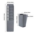 thumbnail image 4 of Time Cards Rack, Spessn Retractable Time Card Holder 10 Pocket Slots, Plastic Expandable Wall Cards Mount Compatible Attendance Time Payroll Recorder Clock for Office Storage Indoor Outdoor - Gray, 4 of 4