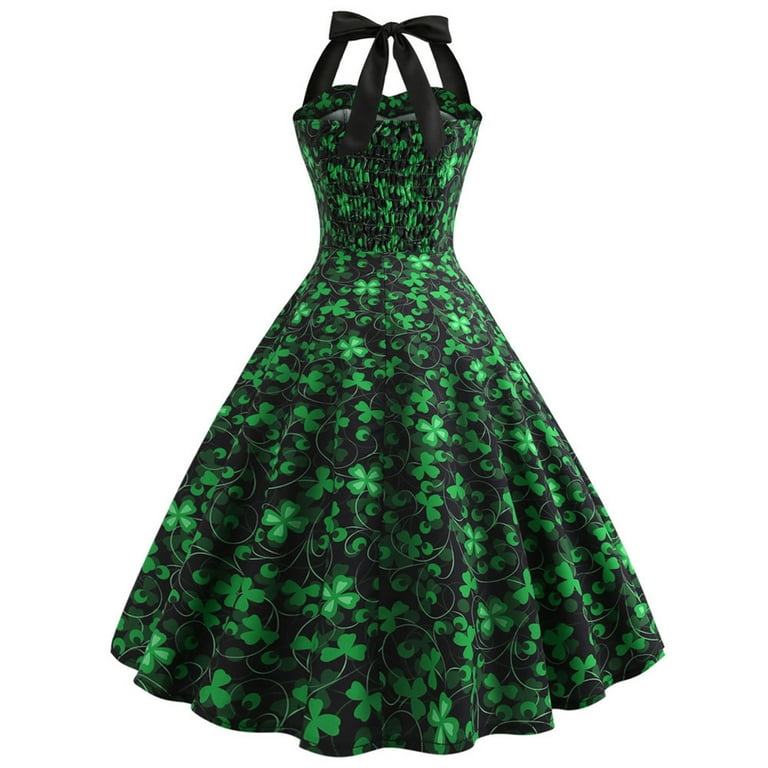 Summer Days Halter Neck Green Floral Dress Summer Days Halter Neck Green Floral Dress