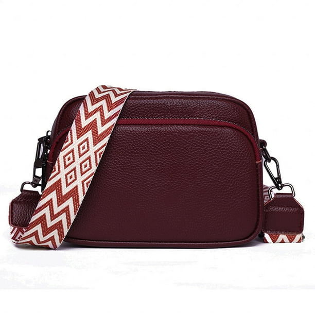 Bolso Bandolera Piel Auténtica Elegante para Mujer Sencillo Fin Semana