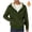 Green, variant on Aueoeo Winter Coats For Men Heavy weight Sherpa Lined Fleece Hoodie Jacket Zip Up Sweatshirt With Pockets Brown L