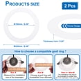 thumbnail image 2 of Anillos Goof Uxcell 6.3" ID 8.7" OD para luz empotrada, anillo de acabado blanco brillante para luces de techo y pared, paquete de 2, 2 of 7