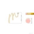 thumbnail image 2 of ANGARA Natural Bezel Set Diamond Lowercase "M" Initial Pendant in 14K Yellow Gold for Women (Size-2mm| Color-H| Clarity-SI2) | Anniversary, Jewelry Gift for Women | Natural Diamond Necklace, 2 of 6