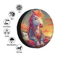 Kdxio Meditating Cute Horse for Tire Cover Wheel Protectors Tyre Covers