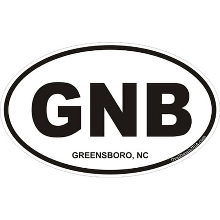 3.8 Inch Greensboro North Carolina Oval Decal