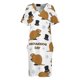 thumbnail image 3 of Vestido largo holgado con bolsillos para mujer ropa de fiesta estilo coreano patrón del Día de la Marmota, 3 of 6