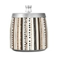 thumbnail image 7 of Yayeee Ashtray with Lid for Cigarette Smokeless Stainless Steel Home Ash Holder, Brown Abstract Stripes, 7 of 7