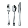 thumbnail image 5 of Trendables White Design Disposable Dinnerware Sets, Plastic Dinner Utensils Set - Service for 10, 5 of 5