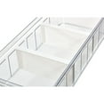thumbnail image 4 of iDesign, Large Plastic Clear Divided Bin Storage Container, White, 4 of 5