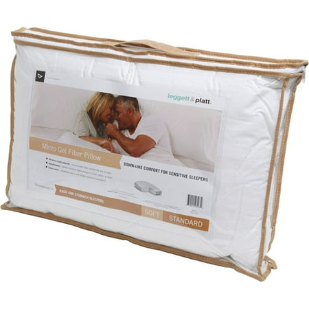 Leggett & Platt Home Textiles Soft Micro Gel Pillow, Multiple Sizes ...