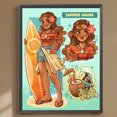 thumbnail image 1 of Cuadros Decorativos 5D bricolaje taladro redondo completo diamante pintura princesa Moana decoración del hogar Wdftyju embutido en tela, 1 of 7