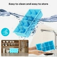thumbnail image 7 of Ice Cube Trays for Freezers with Lid  Silicone Lager Ice Tray Molds Big Square Ice Trays for Whiskey, Cocktails, Baby Food, Juices Blue, 7 of 7