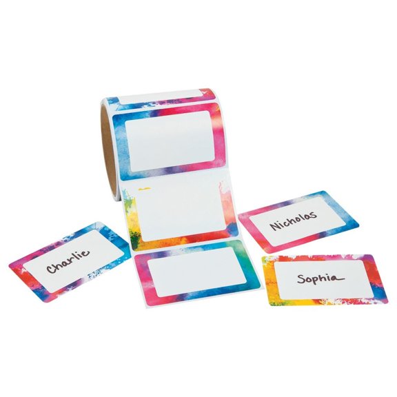 Watercolor Name Tags - Stationery - 100 Pieces