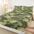 thumbnail image 3 of Manfei Cute Wildlife Dinosaur 3pcs Twin Sheet Sets for Teens Kids Children,Kawaii Animal Dino Twin Fitted Sheet,Retro Vintage Breathable Flat Sheet,Breathable Home Decor, 3 of 7
