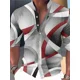 thumbnail image 1 of New Club - Ropa estampada de manga larga para exteriores con cuello alto geométrico para hombre, talla grande, 1 of 6